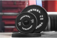 Диск 1,0кг YouSteel каучуковый, тренировочный, черный Диск 1,0кг YouSteel каучуковый, тренировочный, черный