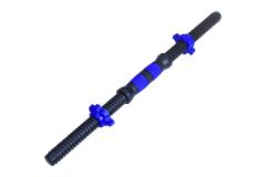 Гриф с гайками пластиковый (d 25) 50 см Sportex E29512, (синий) Гриф с гайками пластиковый (d 25) 50 см Sportex E29512, (синий)