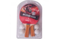 Набор для настольного тенниса Sportex 2 ракетки 4 шарика T07530-5 желтый Набор для настольного тенниса Sportex 2 ракетки 4 шарика T07530-5 желтый
