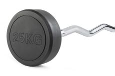 Штанга неразборная обрезиненная 25 кг. Изогнутый гриф. VictoryFit VF-DX5250 Штанга неразборная обрезиненная 25 кг. Изогнутый гриф. VictoryFit VF-DX5250